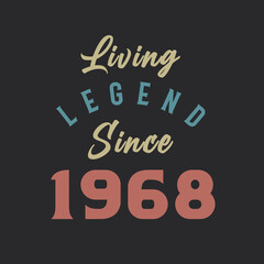 Living Legend since 1968, Born in 1968 vintage design vector