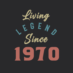 Living Legend since 1970, Born in 1970 vintage design vector