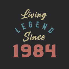 Living Legend since 1984, Born in 1984 vintage design vector