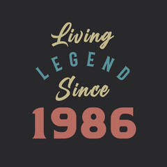Living Legend since 1986, Born in 1986 vintage design vector