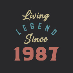 Living Legend since 1987, Born in 1987 vintage design vector