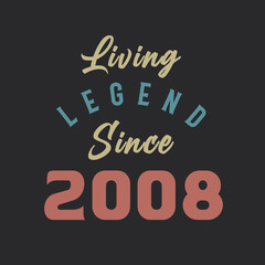 Living Legend since 2008, Born in 2008 vintage design vector