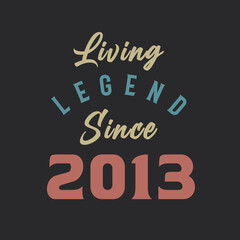 Living Legend since 2013, Born in 2013 vintage design vector