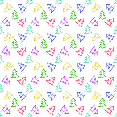 Fototapeta na wymiar seamless pattern with christmas trees