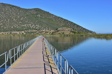 Naklejka premium Prespa lake in Greece