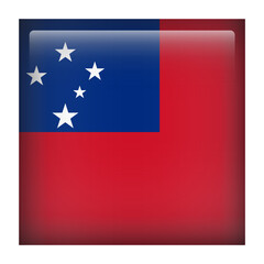 Samoa Square Country Flag button Icon