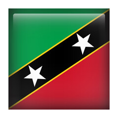 Saint Kitts and Nevis Square Country Flag button Icon