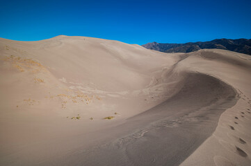 Sand slopes in the Great Sand Dunes National Park, Colorado, USA