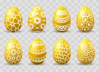 Golden easter eggs