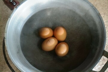 eggs in a frying pan