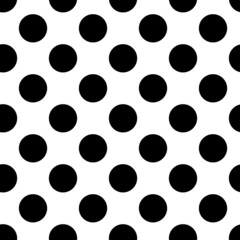 Abstract fashion monochrome polka dots background. Black and white seamless pattern with textured circles. Template design for invitation, poster, card, flyer, banner, textile, fabric. Halftone card