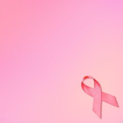 Soft pink bow from the breast cancer prevention campaign. pink October