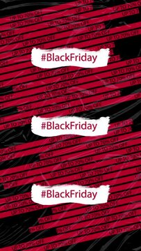 Vertical social media video Black Friday sale Loop Animation sign banner background for promo video. Concept of sale and clearance. Kinetic Style. Black Friday Background can be use for Instagram