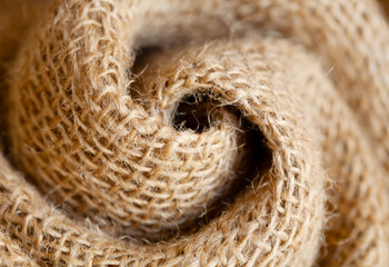 burlap twisted as background