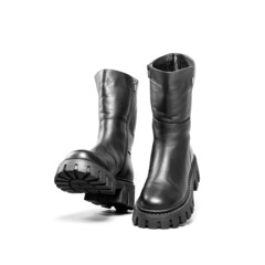 womens winter boots isolated on white background