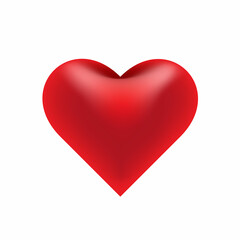 Fototapeta na wymiar Red heart on a white background.Gift for Valentines day.Vector illustration
