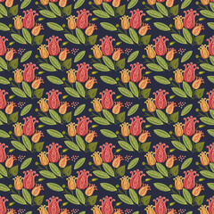 Floral seamless pattern. Vector design for paper, cover, fabric, interior decor and other users.