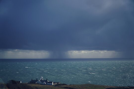 storm clouds over the sea