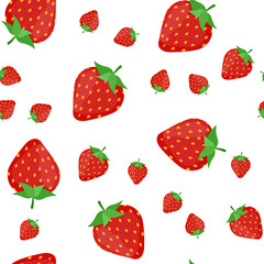 Simple Sweet Strawberry Seamless Pattern Background. Vector Illustration EPS10