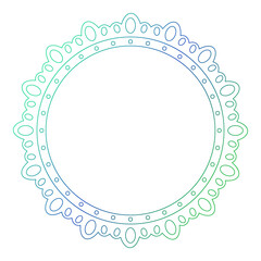 Circle frame in form of mandala. Pattern for Henna Mehndi or tattoo decoration. Decorative ornament in ethnic oriental style, vector illustration.