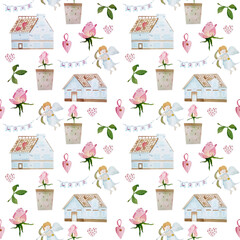 Pattern for Valentine's Day. Wedding. Romance. 