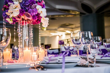 wedding reception at the restaurant