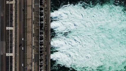 dam water hydro flowing stream russia renewable