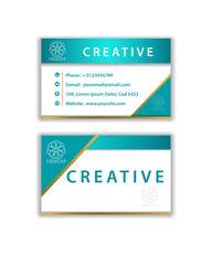 Modern business card template design. abstract. Two-sided backgrounds. Vector illustration with logo