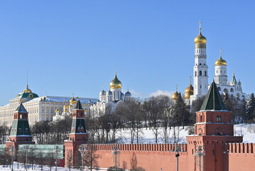 Fototapeta premium Temples of the Moscow Kremlin.
