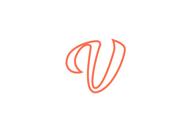 V alphabet letter logo icon. Creative design for company and business