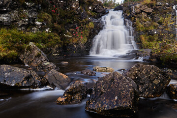 Stream in Long Exposure, Fairy Pools, Isle of Skye, Scotland,isle of skye,stream - body of water,long exposure,water,river,rock - object,motion,flowing