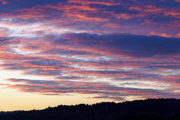 Fototapeta na wymiar Dramatic sky during sunset