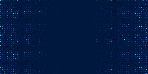 Technology blue background.Future technologies.Electronic banner with dots and squares.Vector illustration.