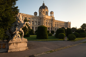 Maria-Theresien-Platz with the Palace Museum of Natural History in the background, Vienna, Austria