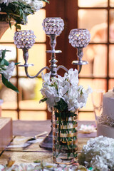 Naklejka premium Wedding Decoration - Bouquet of White Flowers
