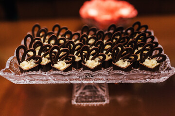 Wedding sweets - chocolate candy with white brigadeiro