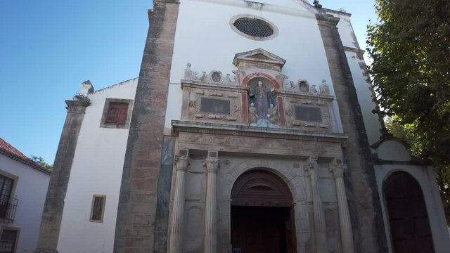 Obidos-Portugal Igreja de Santa Maria - Fachada ret&aacute;bulo maneirista
