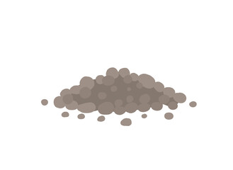 Pile of earth. Heap of soil. Soil for growing plants. For agricultural. Vector illustration.