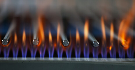 Firing of glass tubes for ampoules in production