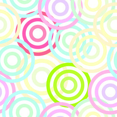 Abstract Colorful Circles Seamless Background Pattern