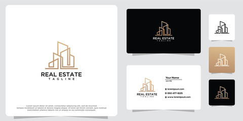Minimalist building architectural logo design inspiration