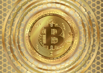 cryptocurrency coin bitcoin background art vector
