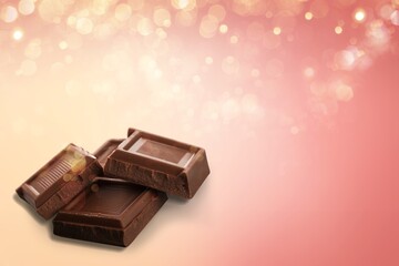 Sweet tasty chocolate bar on the desk