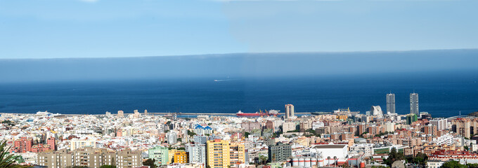 panoramic view of the city of Santa Cruz. Tenerife. Canary Islands.