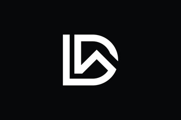 WD logo letter design on luxury background. DW logo monogram initials letter concept. WD icon logo design. DW  elegant and Professional letter icon design on black background. W D DW WD