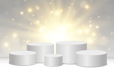 Vector illustration for award winners. Pedestal or platform for honoring prize winners.