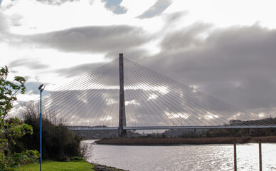 View of the hanging bridge, Waterford Ireland