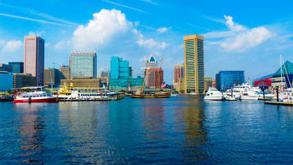 Fototapeta premium Old ship in the Baltimore Harbor - Maryland - USA
