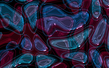 colored abstract glassy art