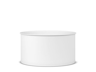 Blank paper salad bowl mockup